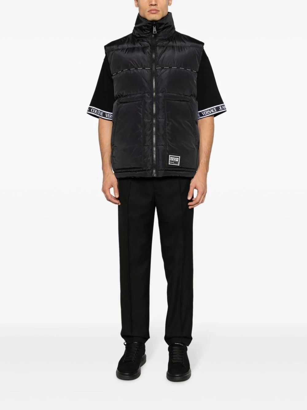 Versace Jeans Couture logo-print reversible padded gilet - Image 2