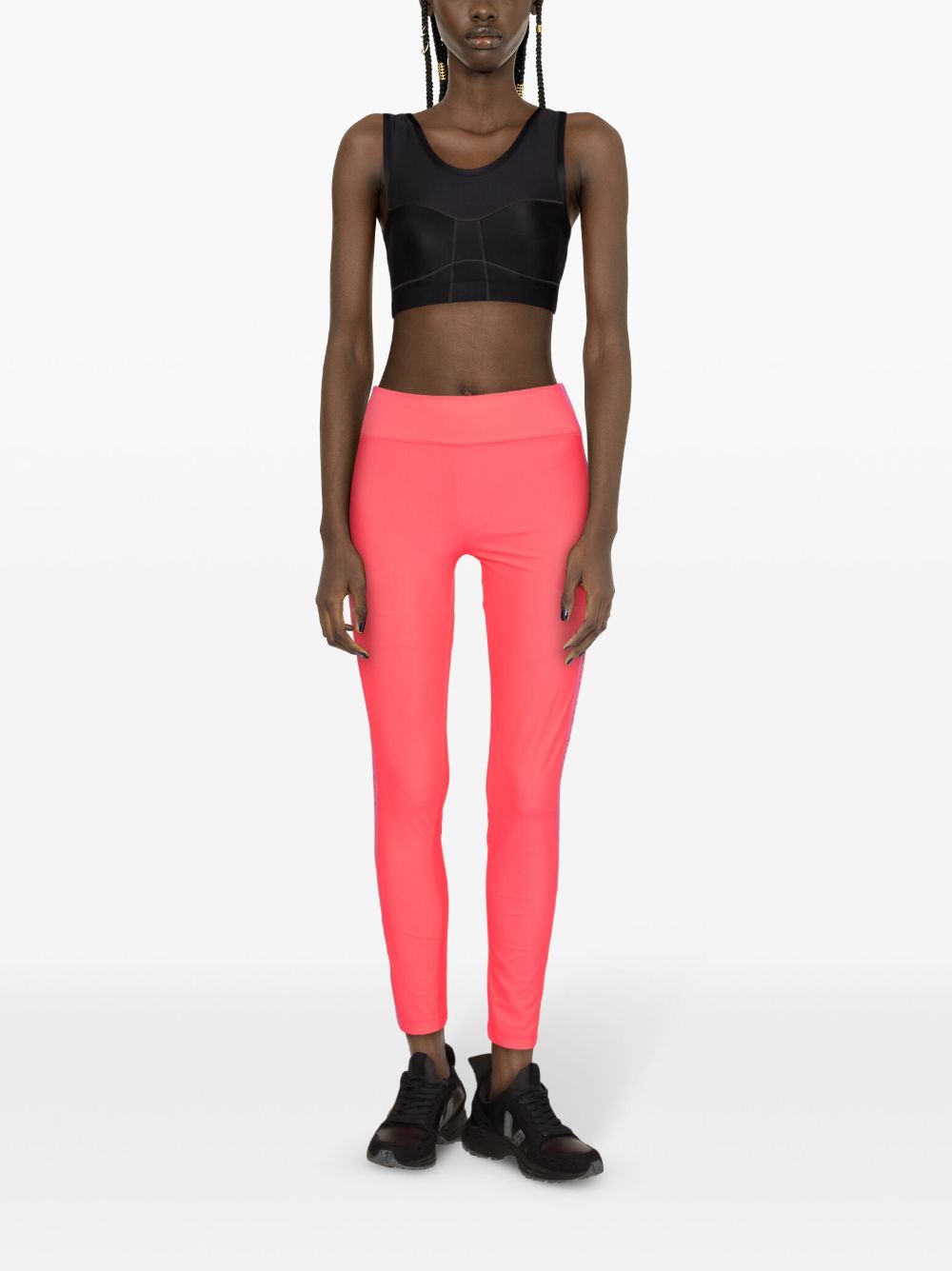 Versace Jeans Couture logo-tape cropped leggings - Image 2