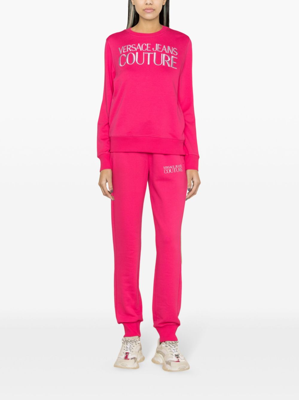 Versace Jeans Couture logo-embroidered cotton track pants - Image 2