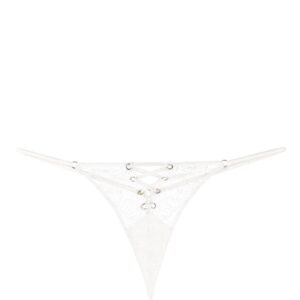 Fleur Du Mal  floral-lace semi-sheer thong