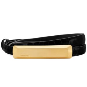 Louis Vuitton logo-engraved leather belt