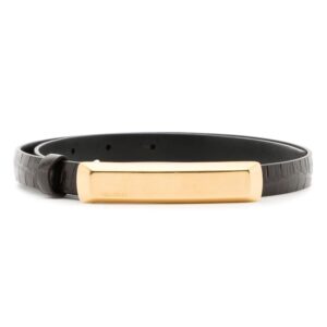 Louis Vuitton crocodile-embossed leather belt
