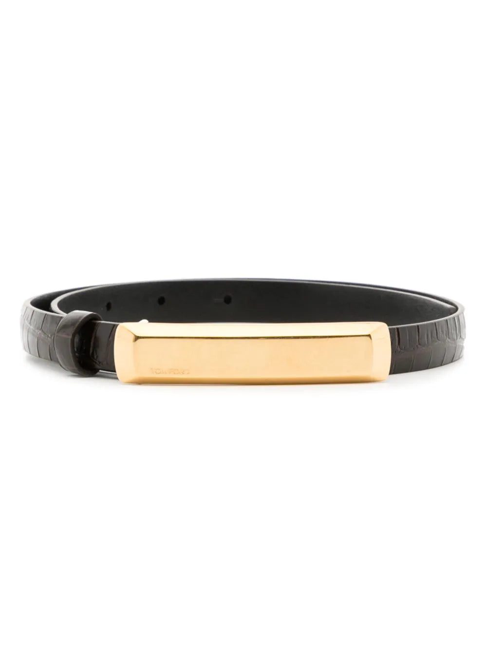 TOM FORD crocodile-embossed leather belt