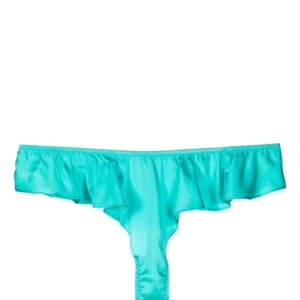 Fleur Du Mal  Luxe ruffle-detailing satin thong