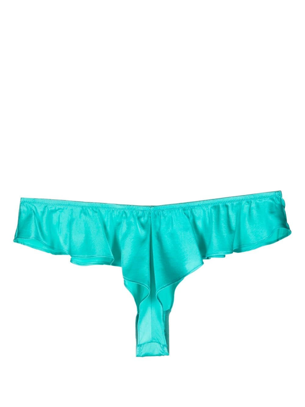 Fleur Du Mal Luxe ruffle-detailing satin thong - Image 2