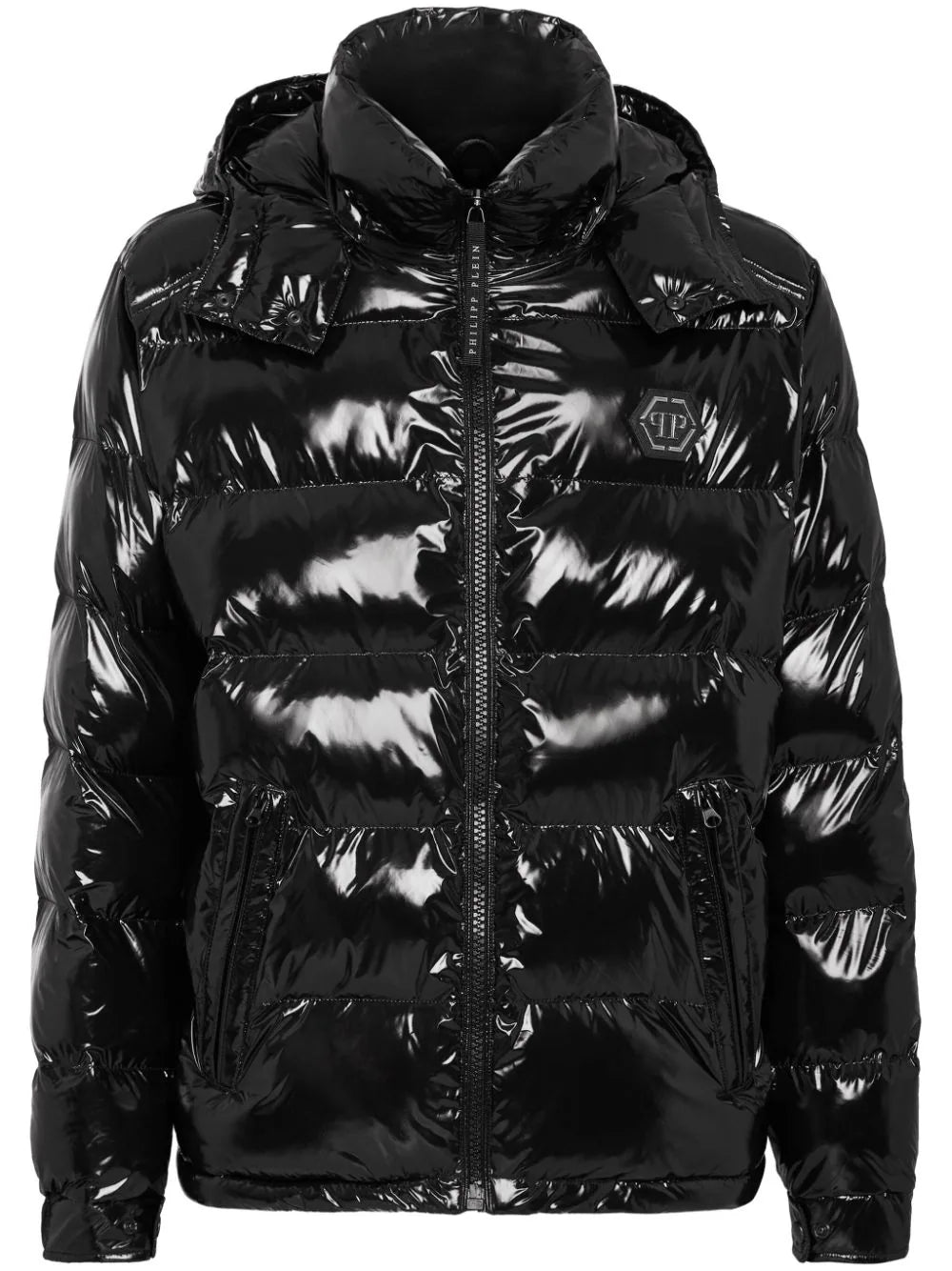 Philipp Plein Hexagon logo-plaque padded jacket