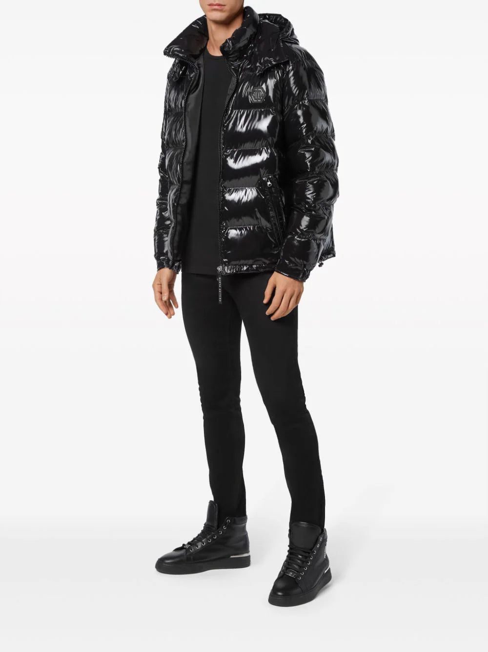 Philipp Plein Hexagon logo-plaque padded jacket - Image 2