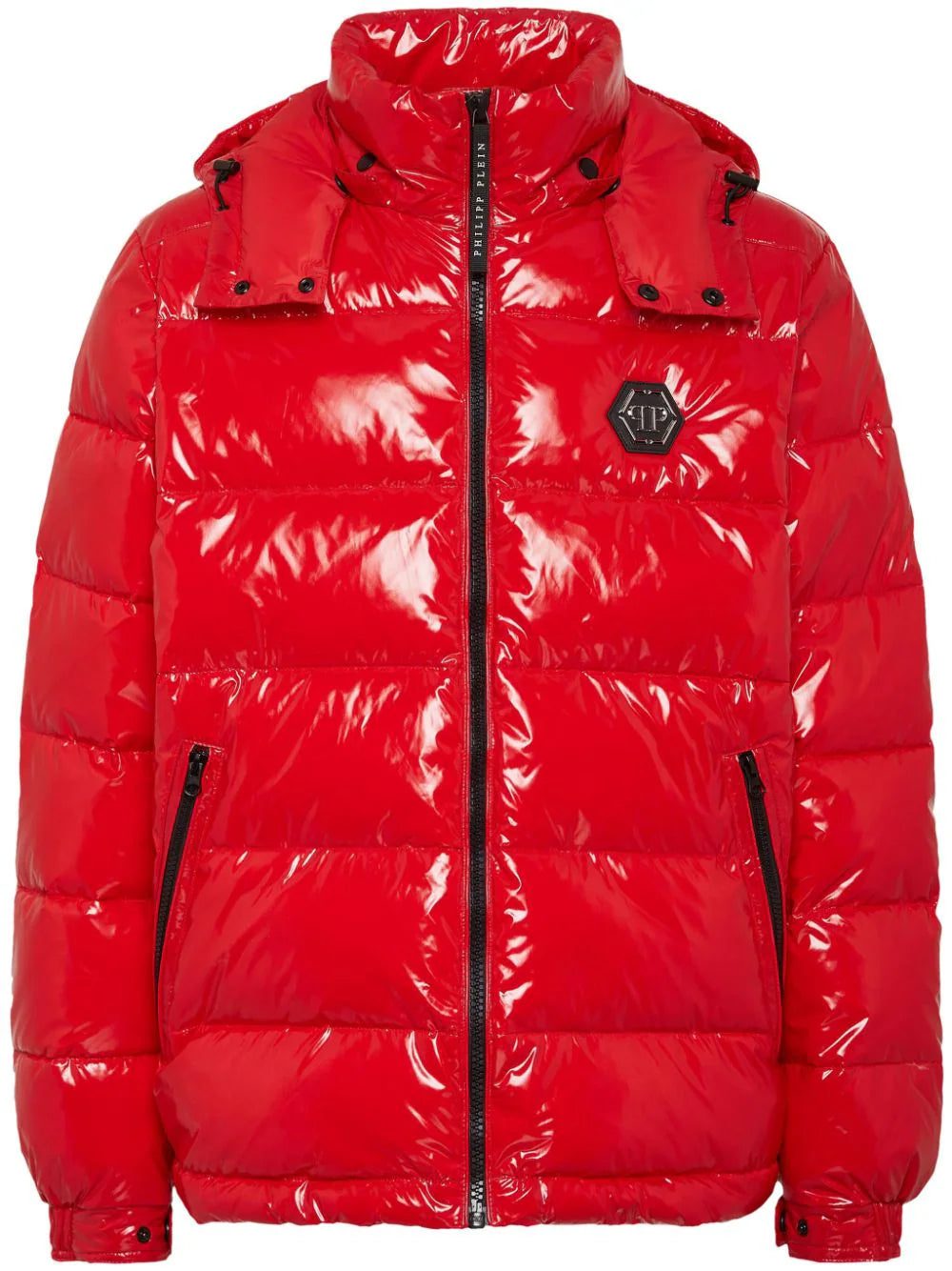 Philipp Plein Hexagon logo-plaque padded jacket