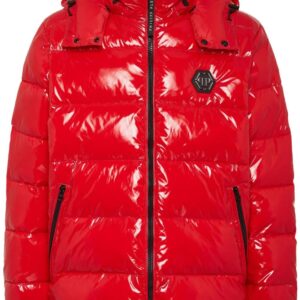 Philipp Plein Hexagon logo-plaque padded jacket