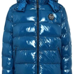 Philipp Plein Hexagon logo-plaque padded jacket