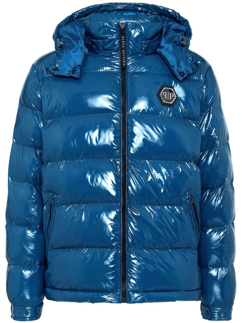 Philipp Plein Hexagon logo-plaque padded jacket
