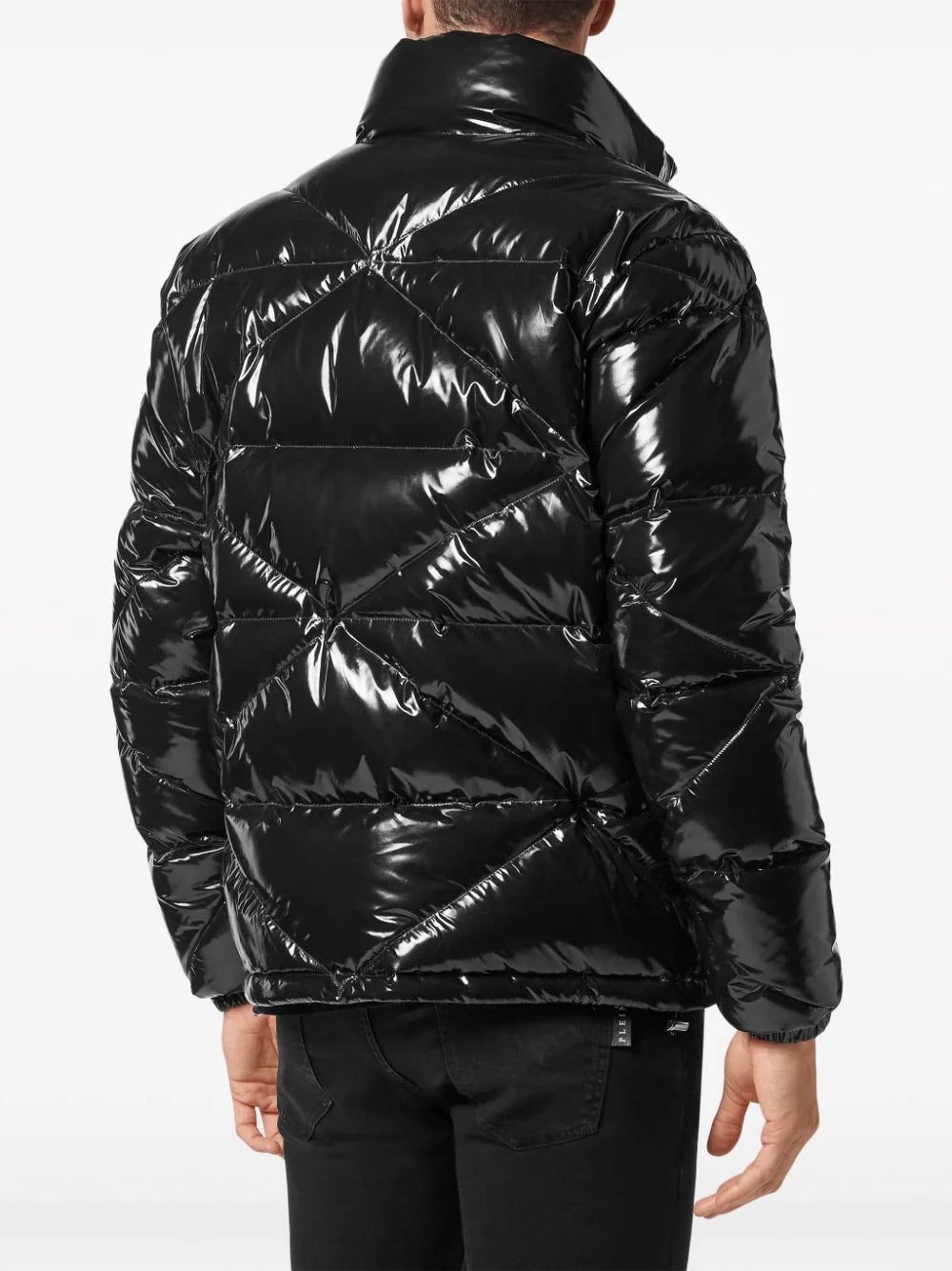 Philipp Plein logo-plaque glossy padded jacket - Image 4