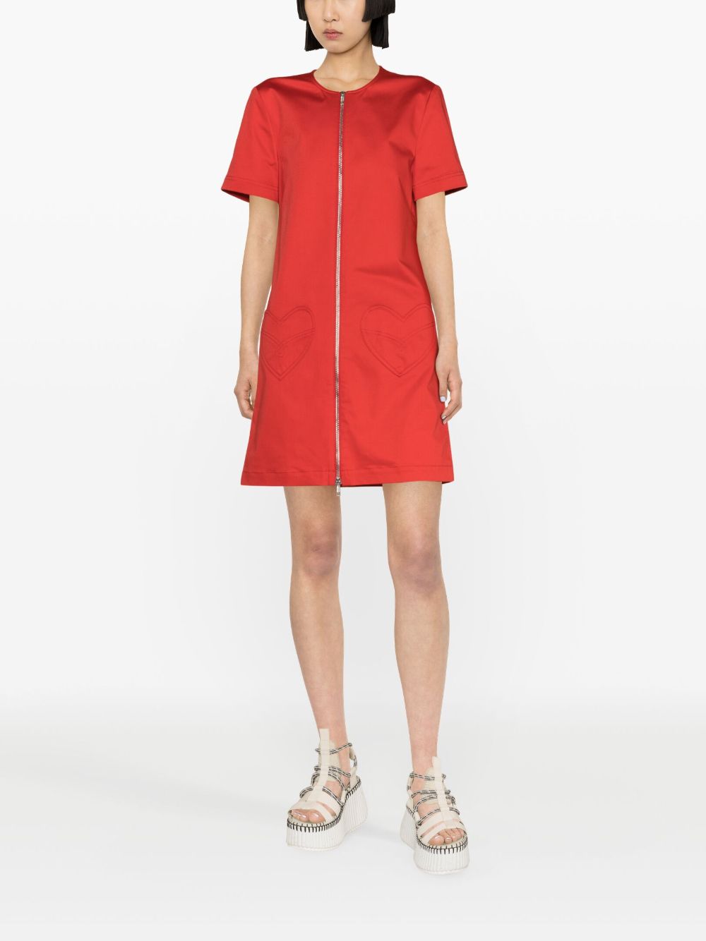 MOSCHINO JEANS A-line heart-patch minidress - Image 2