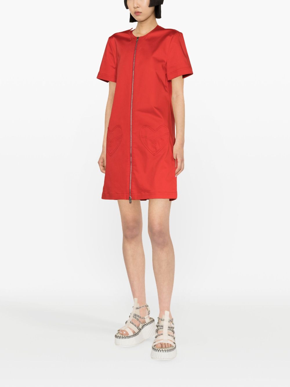 MOSCHINO JEANS A-line heart-patch minidress - Image 3