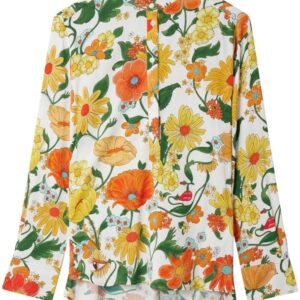 Stella McCartney Lady Garden-print collarless shirt