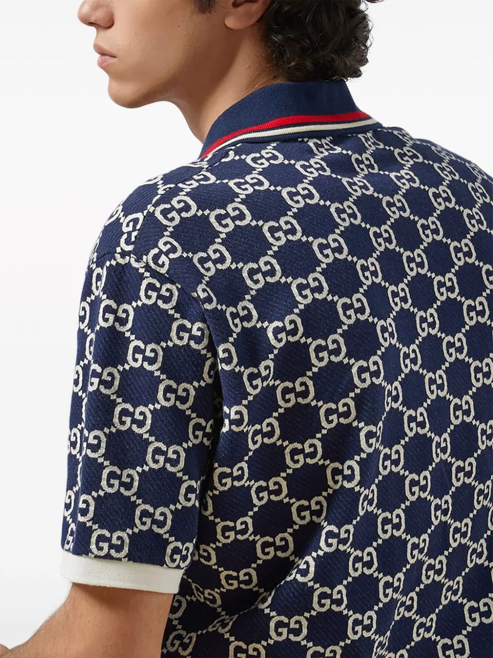 Gucci GG jacquard cotton polo shirt - Image 4