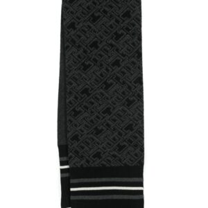 Tommy Hilfiger  logo intarsia-knit wool-blend scarf