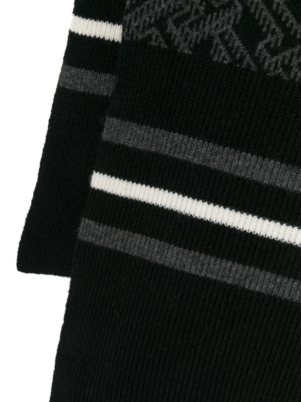 Tommy Hilfiger logo intarsia-knit wool-blend scarf - Image 2