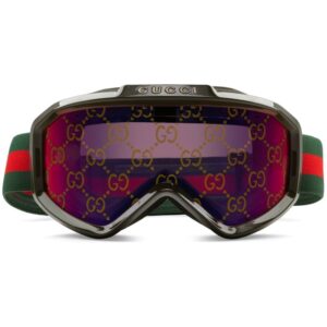 Gucci Eyewear Guccissima-print ski goggles
