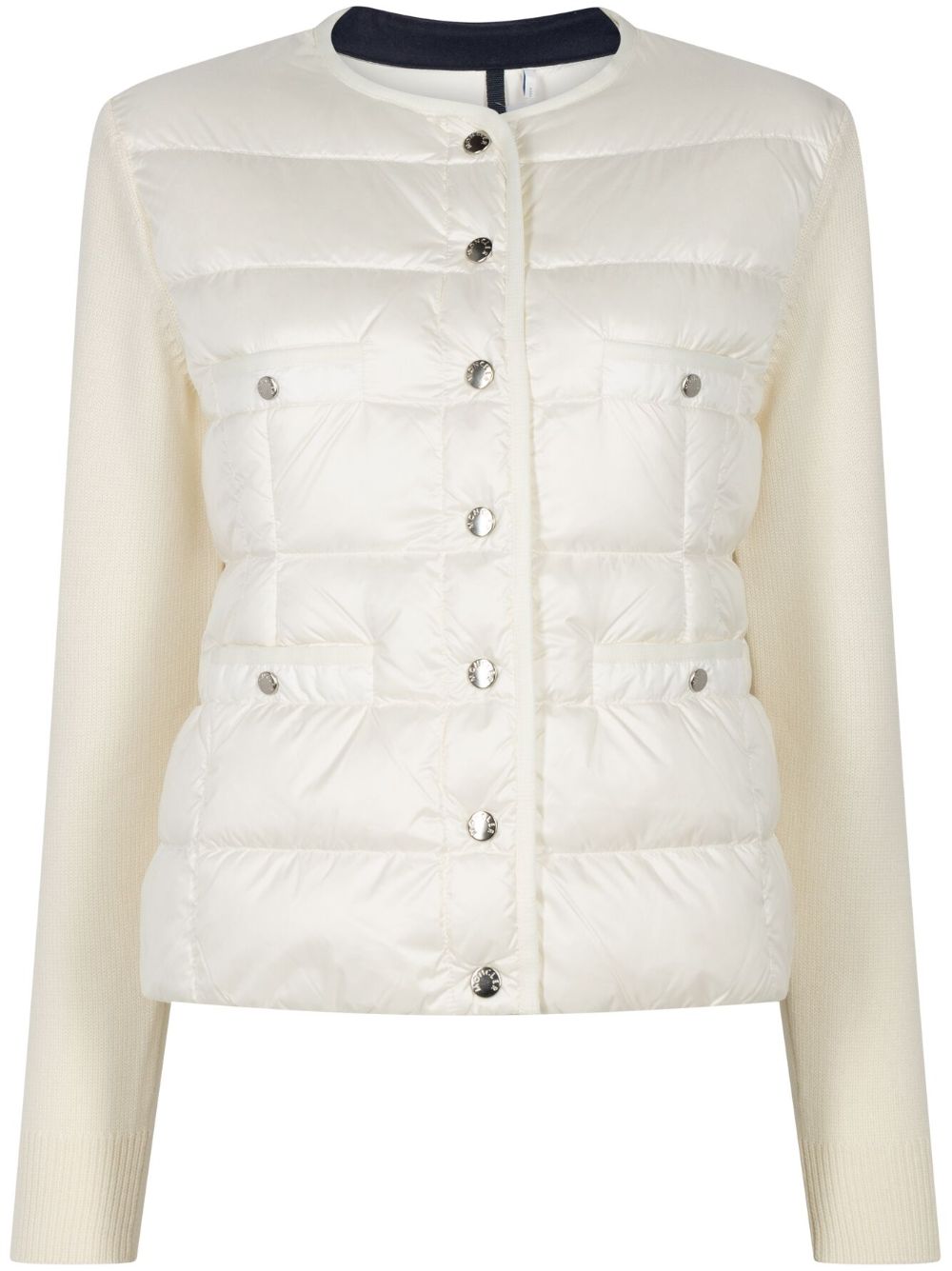 Moncler knitted-sleeves padded jacket