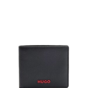 HUGO logo-lettering bi-fold leather wallet
