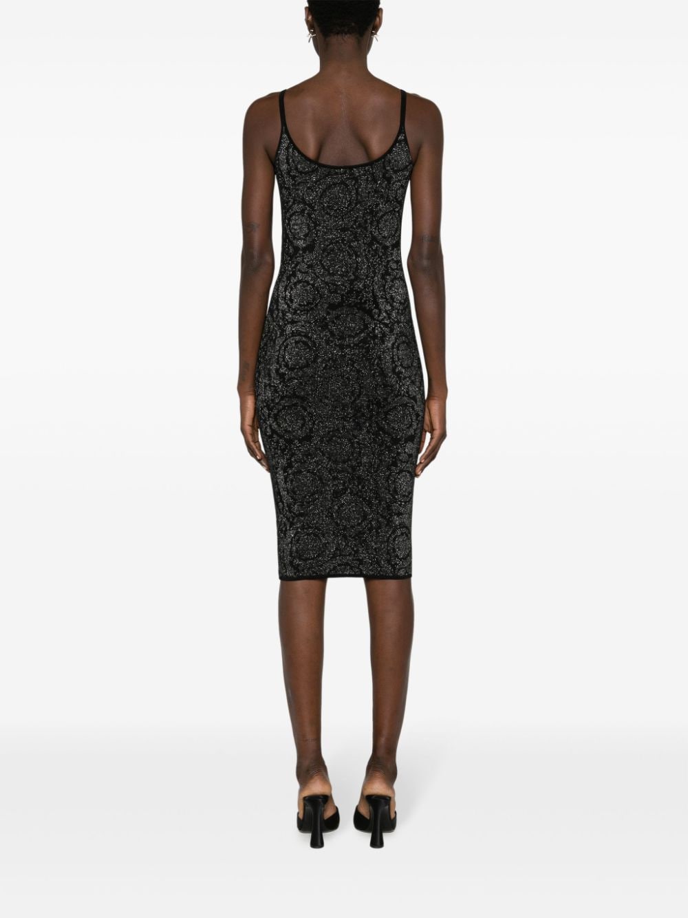Versace Barocco knitted lurex dress - Image 4