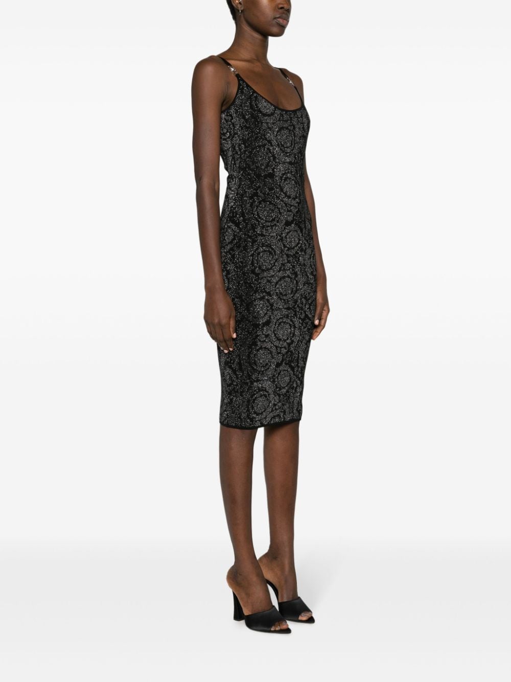 Versace Barocco knitted lurex dress - Image 3