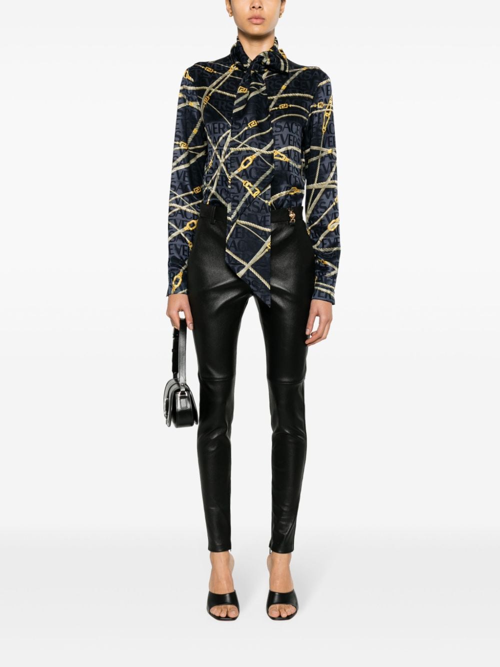 Versace rope-print buttoned shirt - Image 2