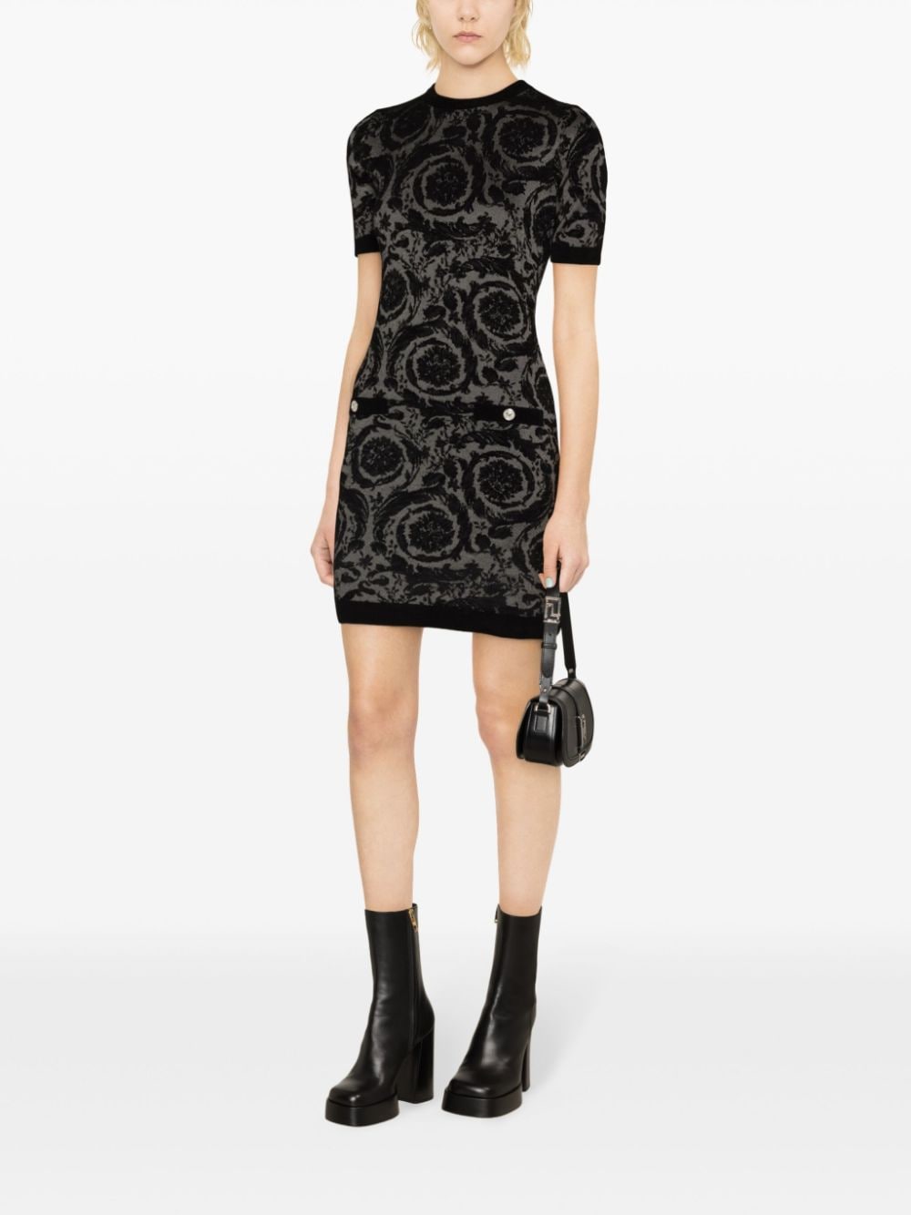 Versace Barocco-jacquard chenille minidress - Image 3