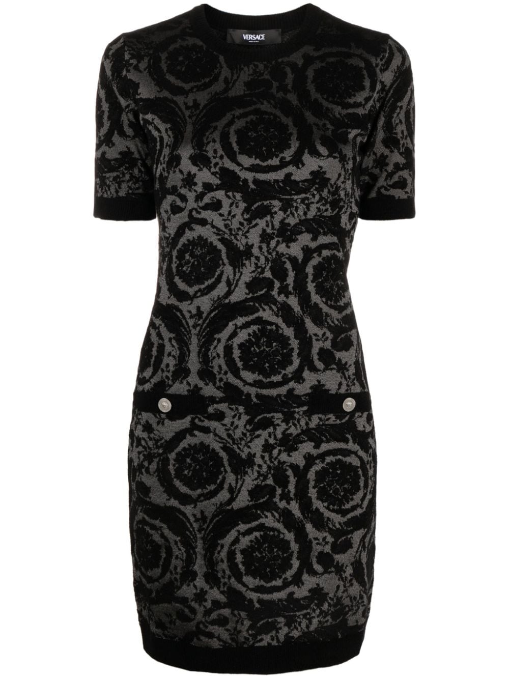 Versace Barocco-jacquard chenille minidress