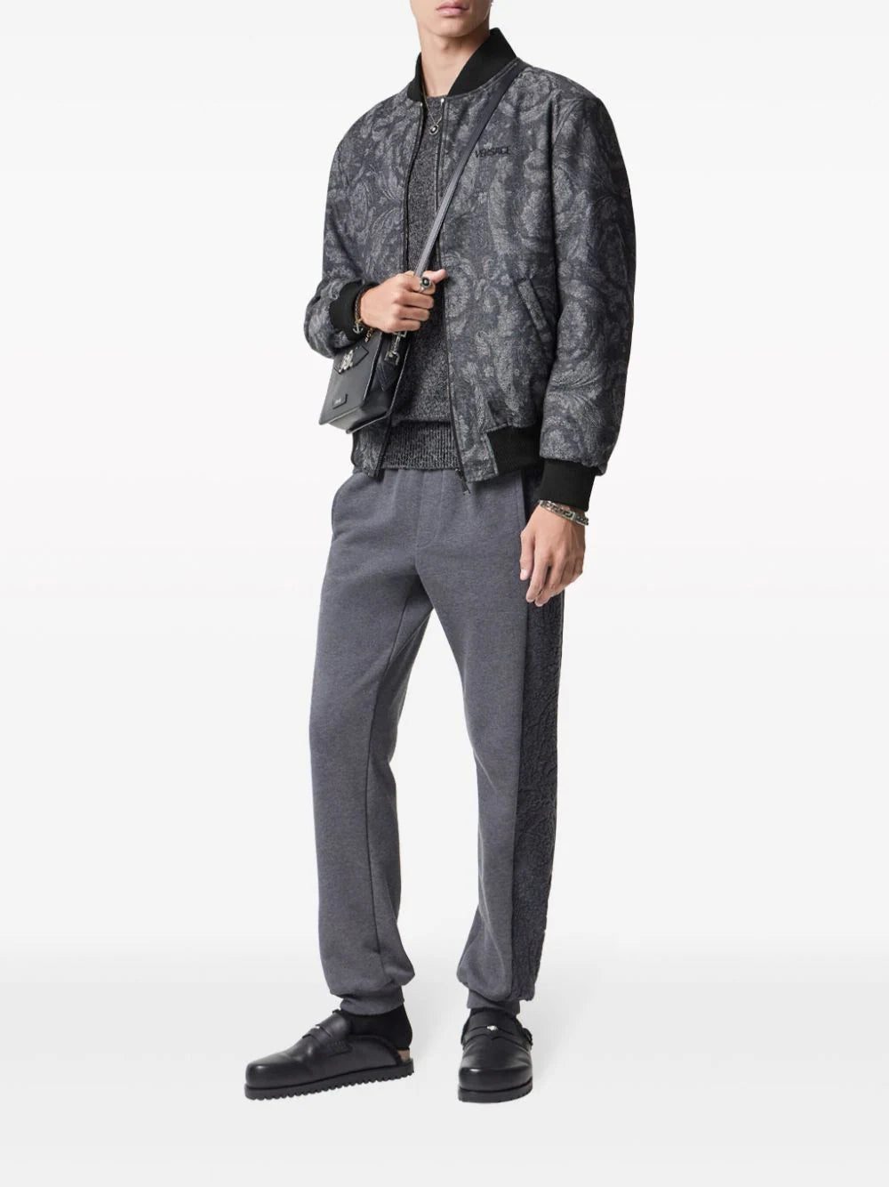 Versace reversible logo-embroidered bomber jacket - Image 2