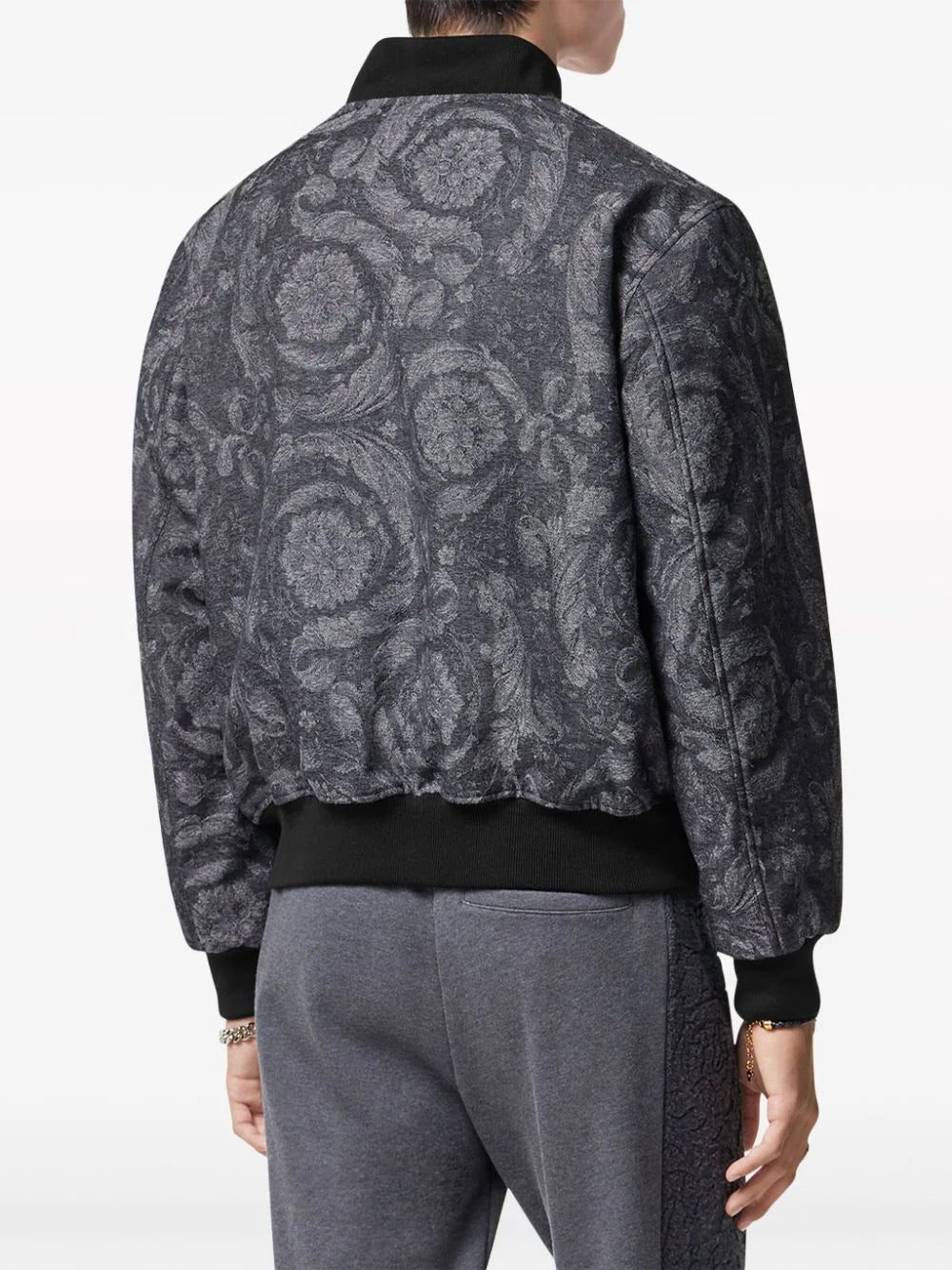 Versace reversible logo-embroidered bomber jacket - Image 4