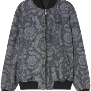 Versace  reversible logo-embroidered bomber jacket