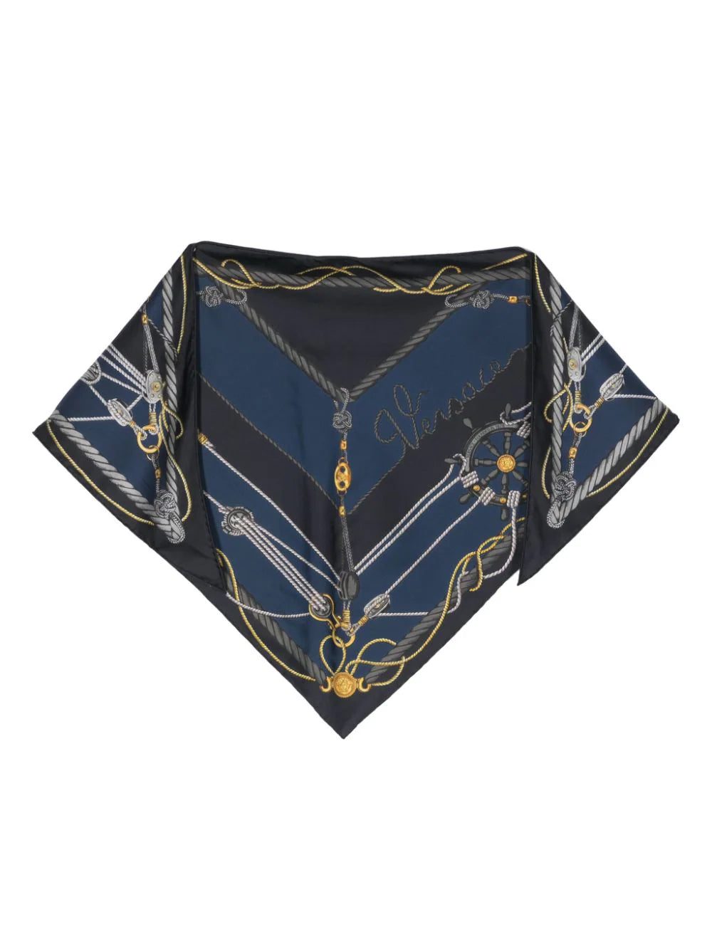 Versace Chain Couture silk scarf