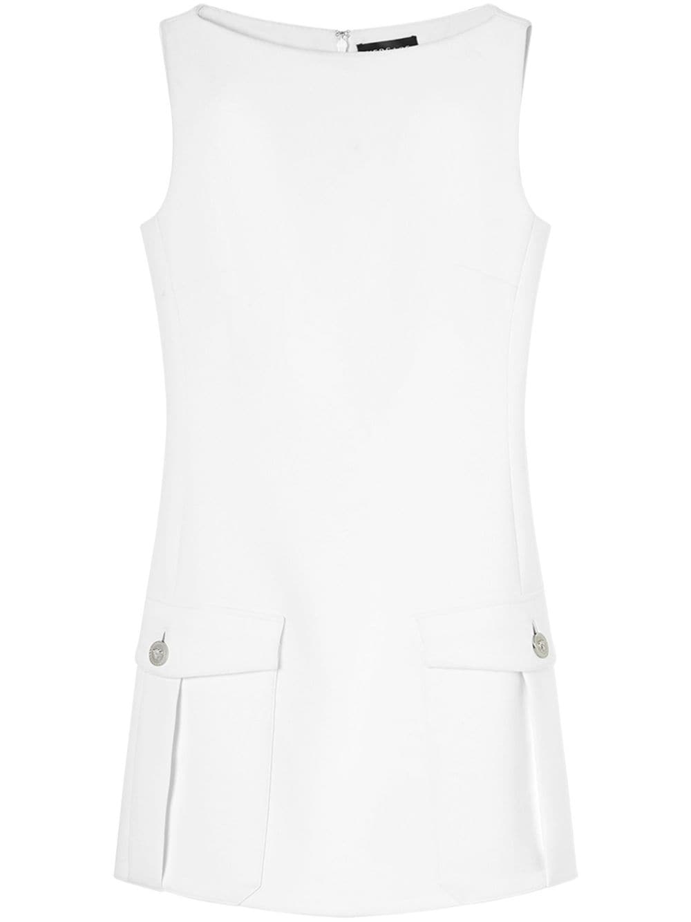 Versace Medusa Head-button crepe minidress