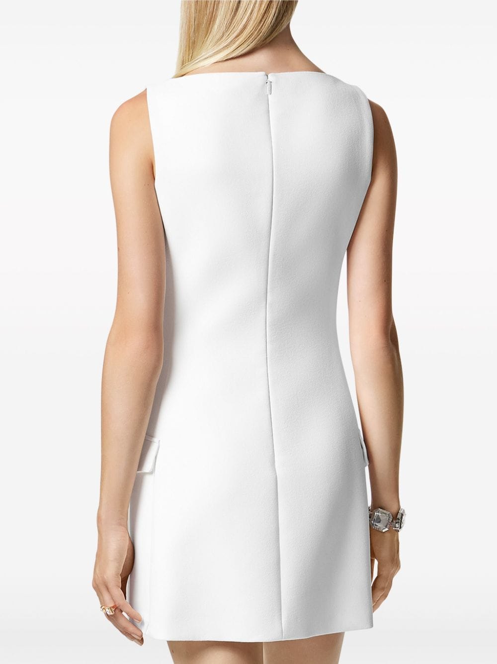Versace Medusa Head-button crepe minidress - Image 4