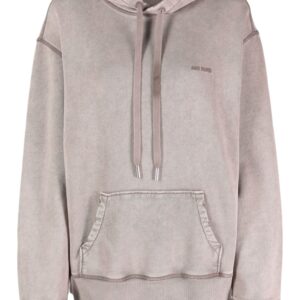 AMI Paris  logo-embroidered cotton hoodie