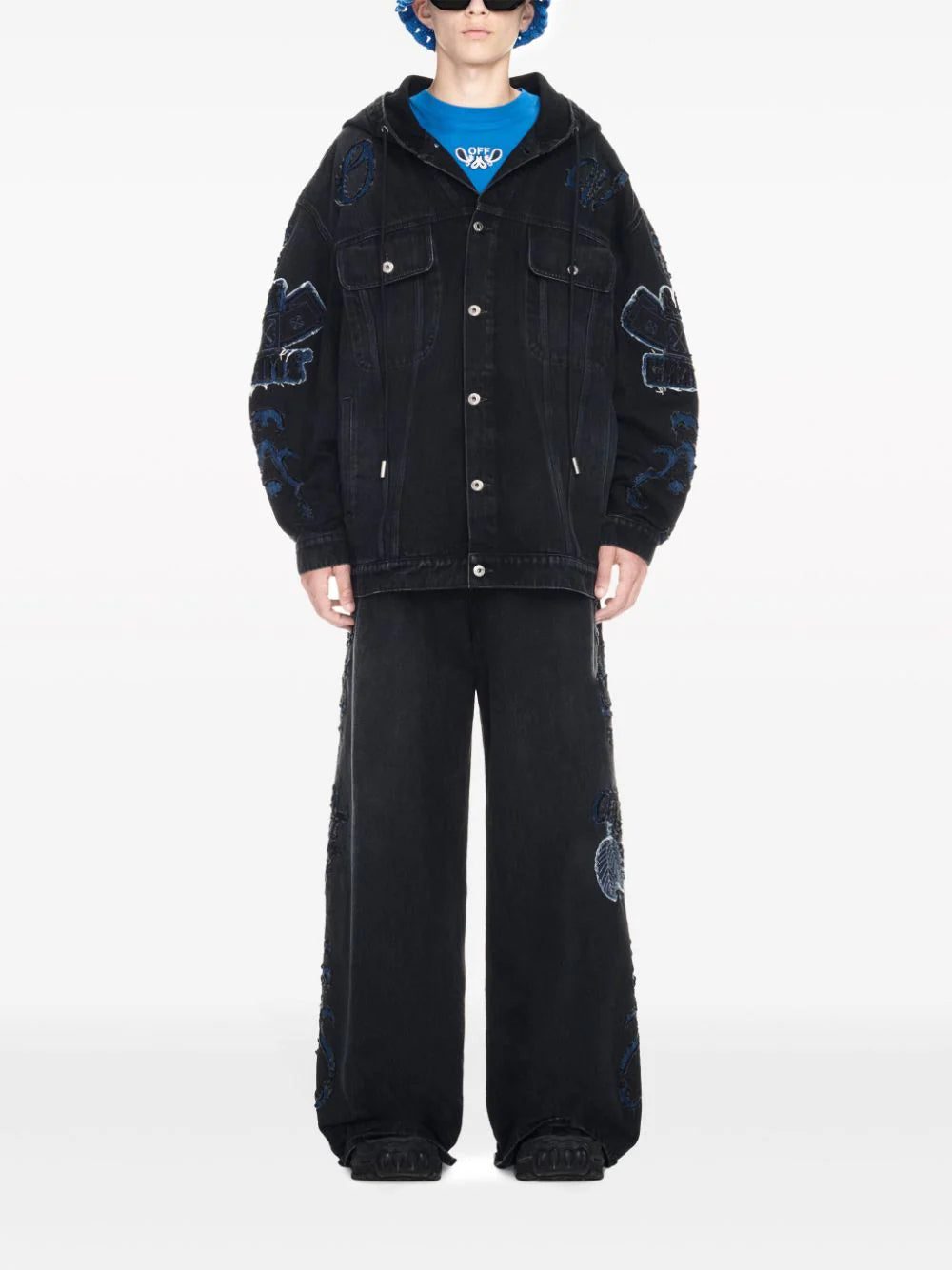 Off-White Natlover hooded denim jacket - Image 2