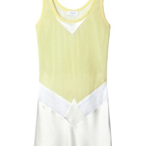 Off-White lace-panel fishnet minidress