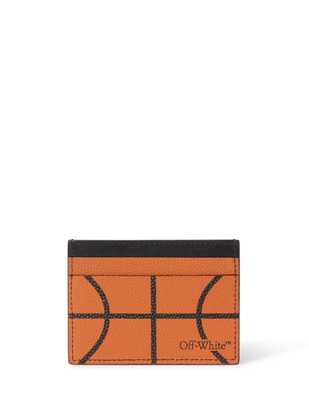 Off-White Basketball logo-print leather card case