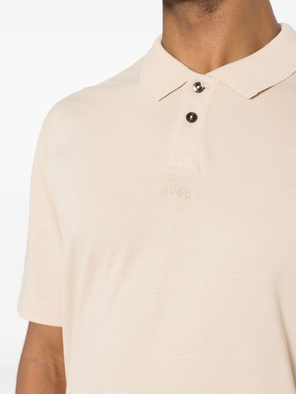 HUGO logo-print cotton polo shirt - Image 5