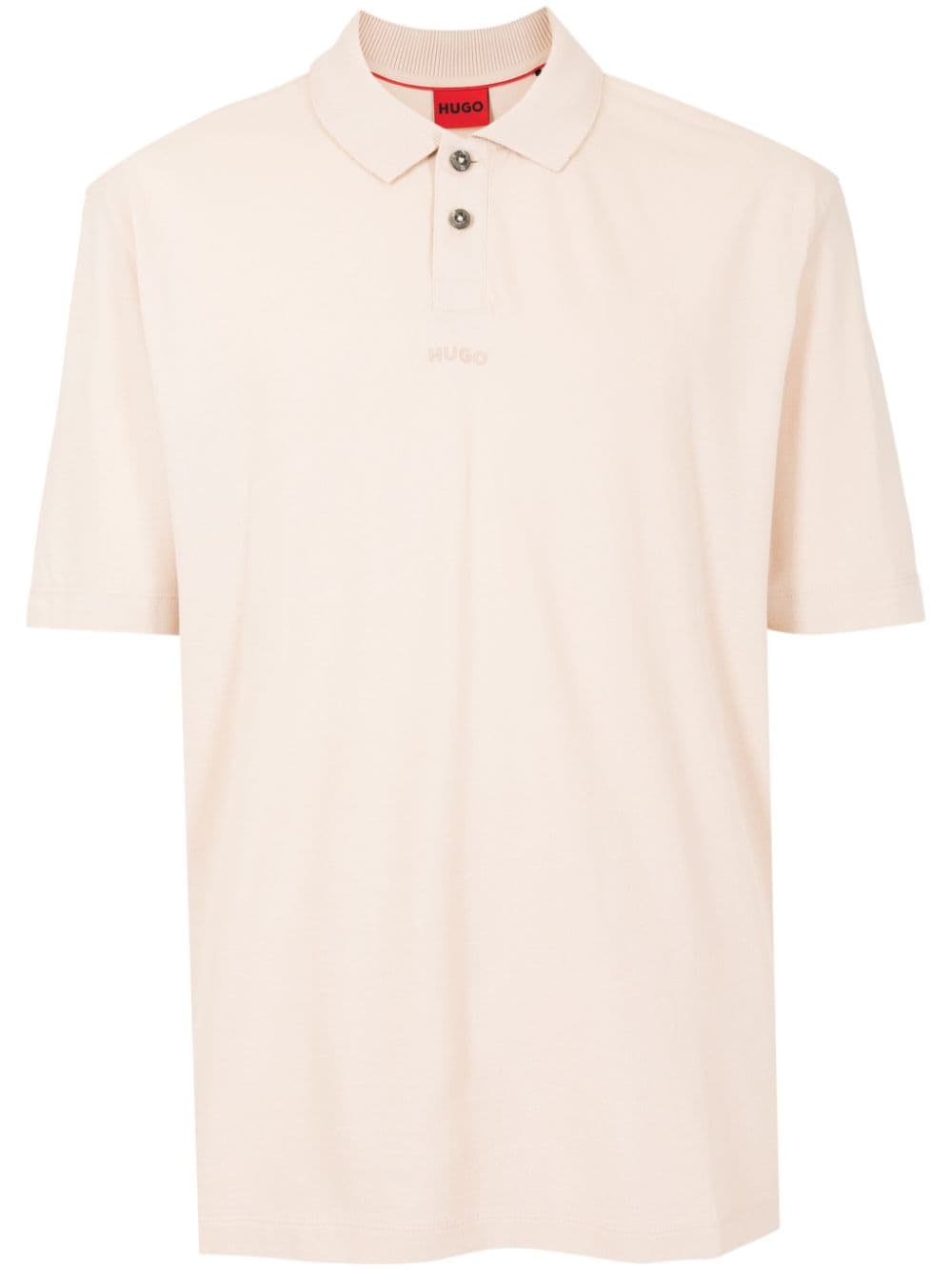 HUGO logo-print cotton polo shirt