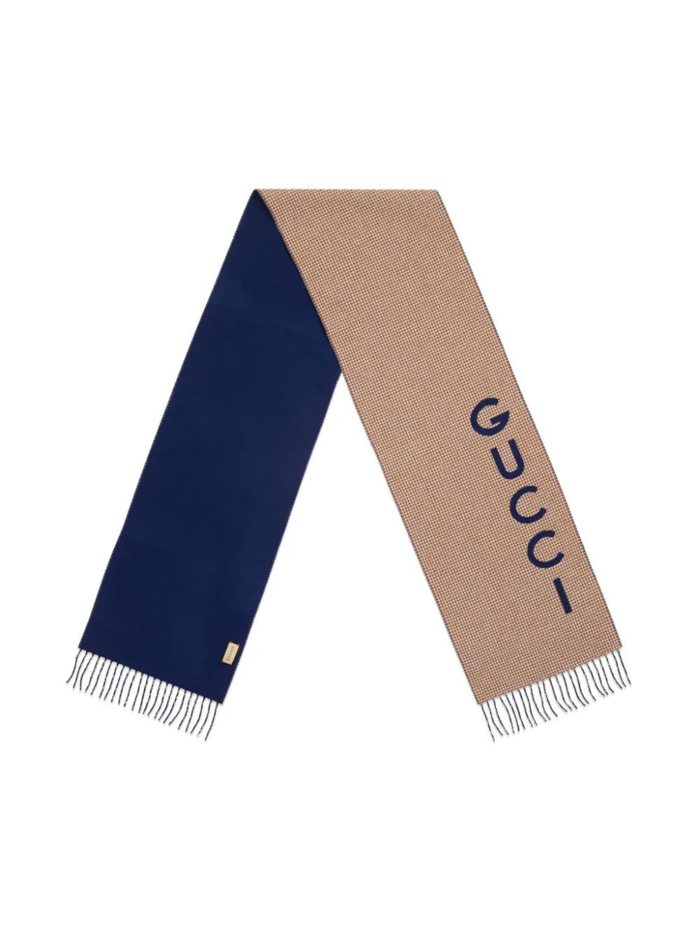Gucci logo-appliqué houndstooth scarf - Image 2