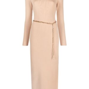 Michael Kors long-sleeve belted midi dress