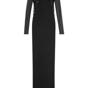 Versace  Barocco-lace trim silk gown dress