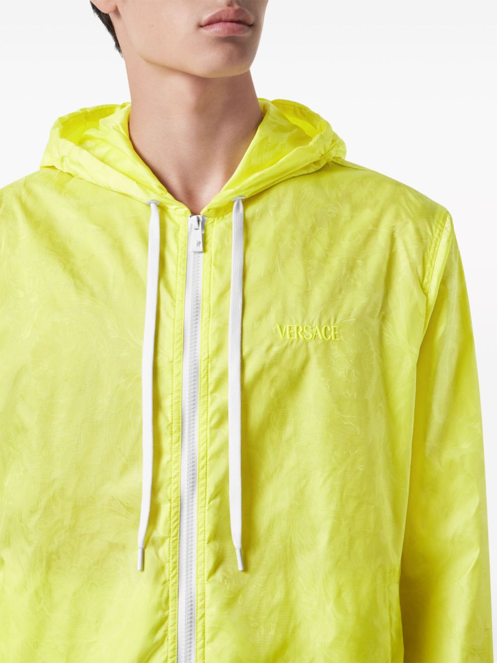 Versace Barocco-jacquard drawstring hooded jacket - Image 4