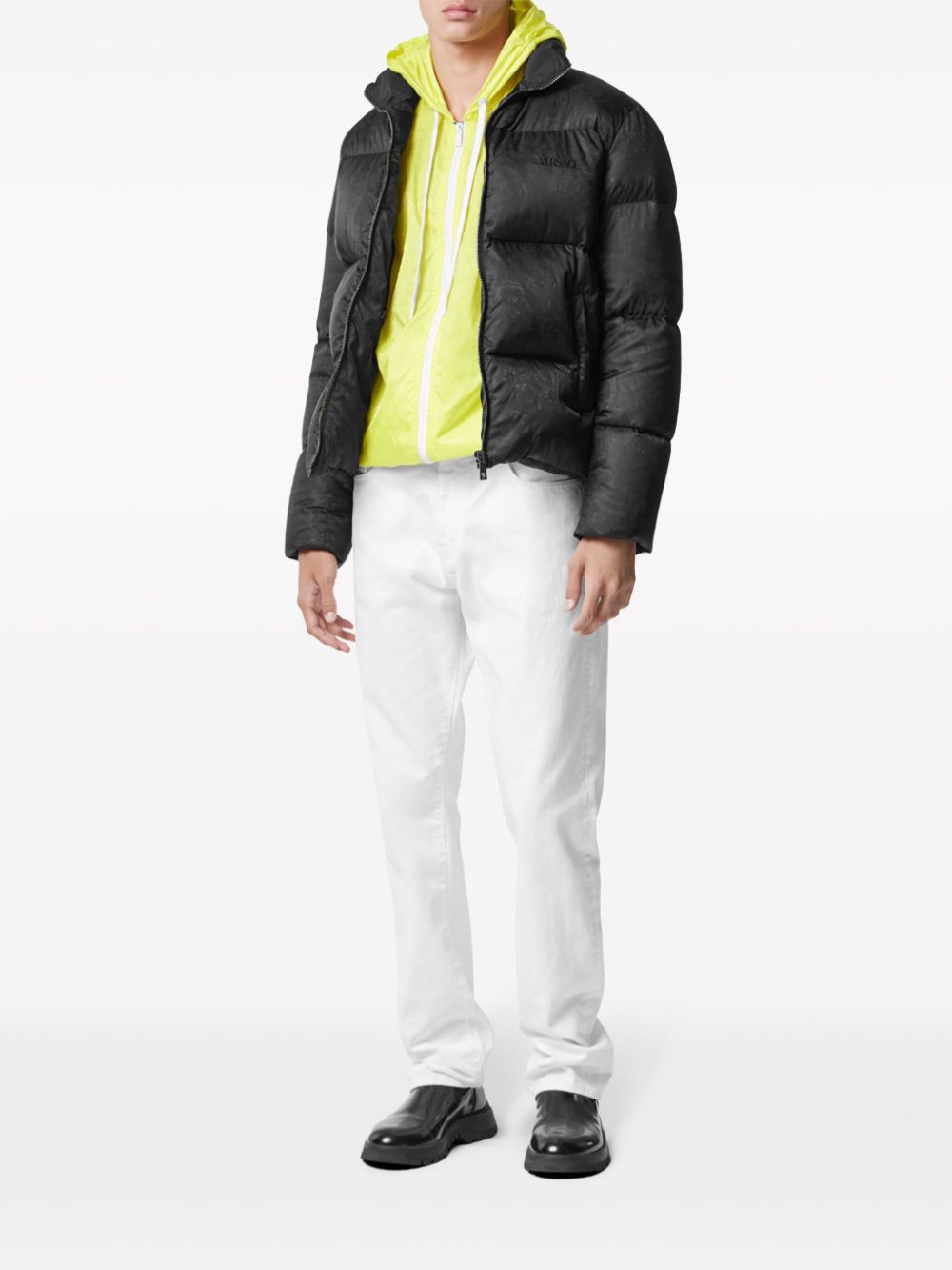 Versace Barocco-jacquard drawstring hooded jacket - Image 2