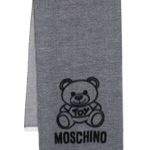 Moschino  Teddy Bear-jacquard wool scarf