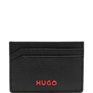 HUGO logo-plaque leather cardholder