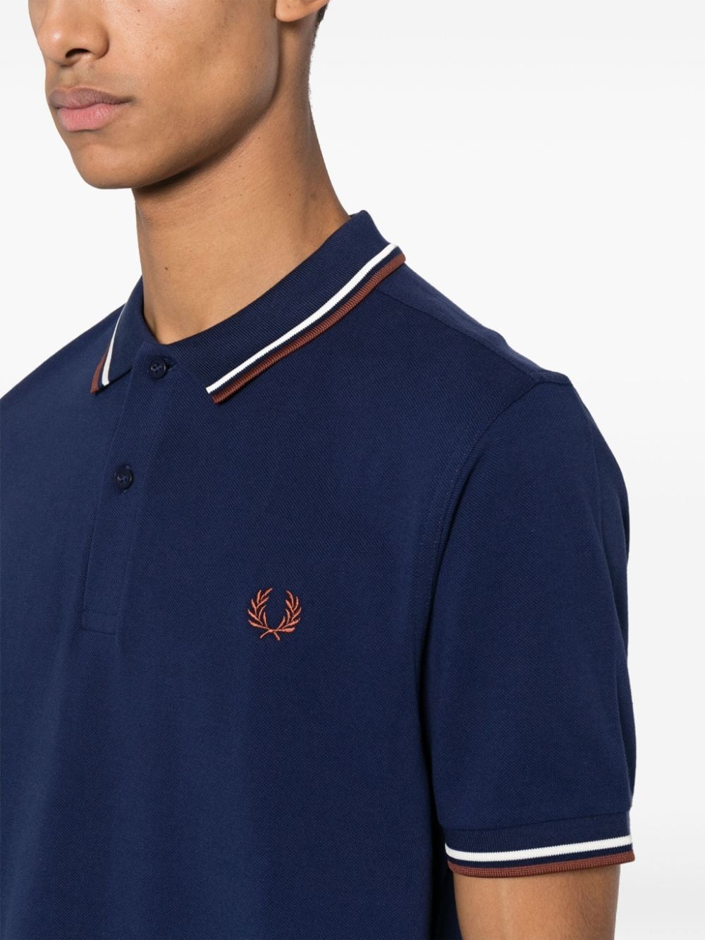 Fred Perry logo-embroidered cotton polo shirt - Image 5